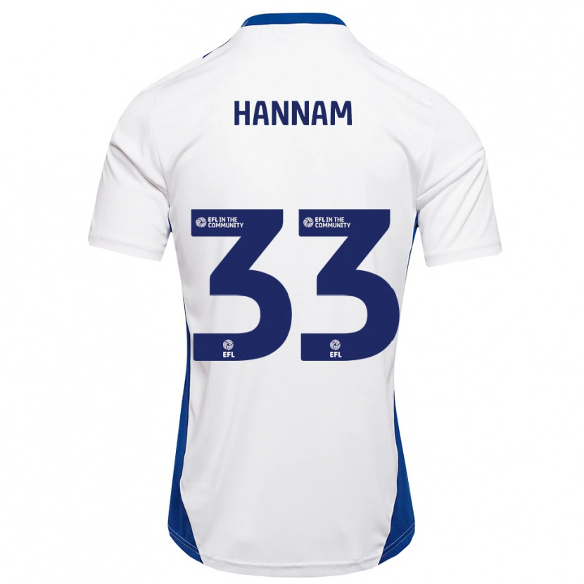 Danxen Men Shawna Hannam #33 White Blue Away Jersey 2025/26 T-Shirt