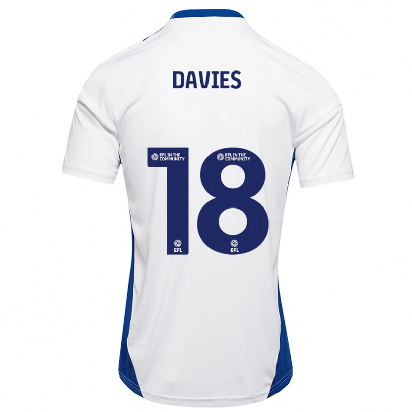 Danxen Men Libby Davies #18 White Blue Away Jersey 2025/26 T-Shirt