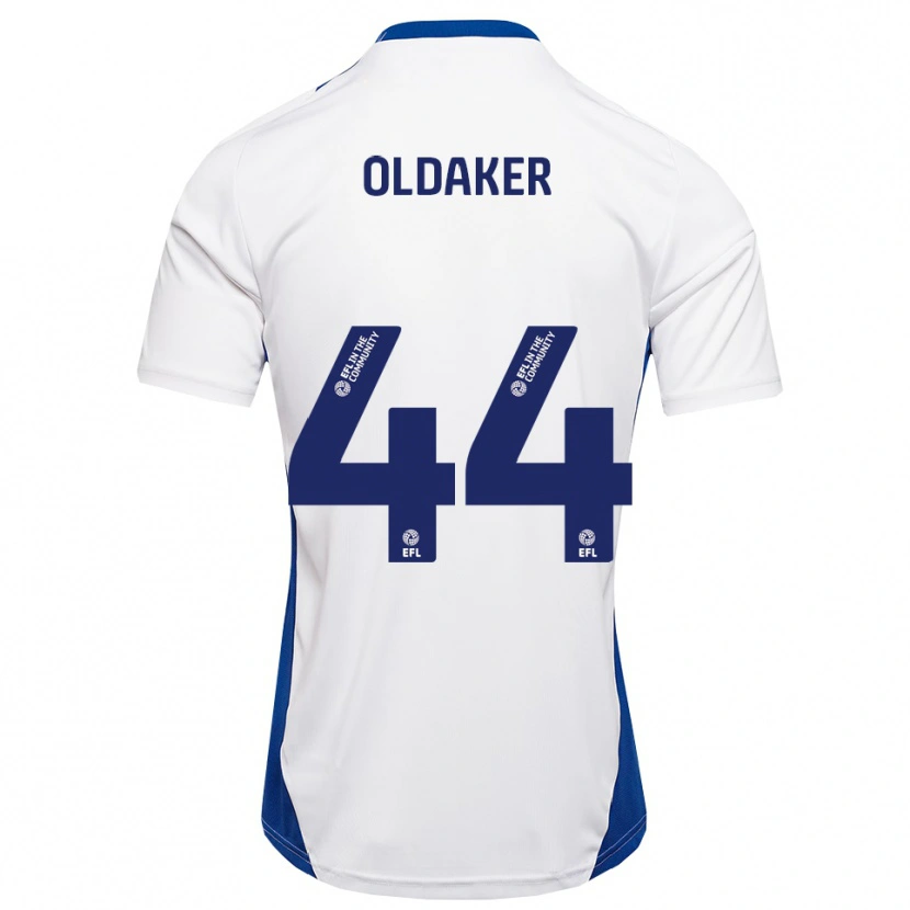 Danxen Men Darren Oldaker #44 White Blue Away Jersey 2025/26 T-Shirt