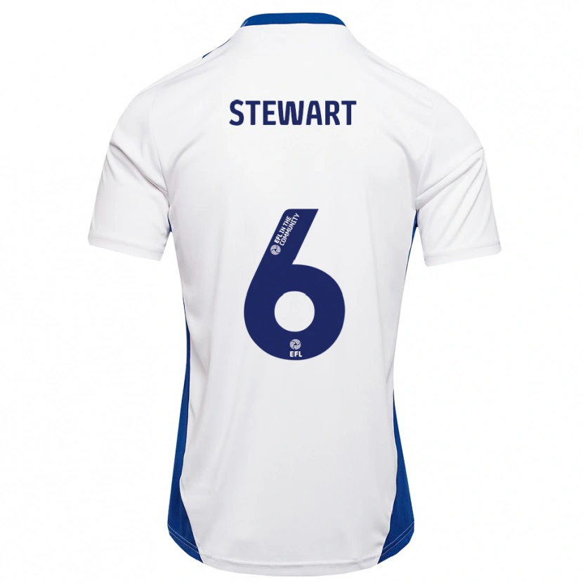 Danxen Men Alistair Stewart #6 White Blue Away Jersey 2025/26 T-Shirt