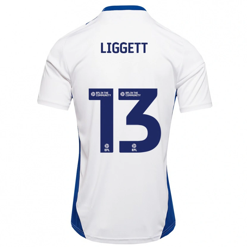 Danxen Men Lacy Liggett #13 White Blue Away Jersey 2025/26 T-Shirt
