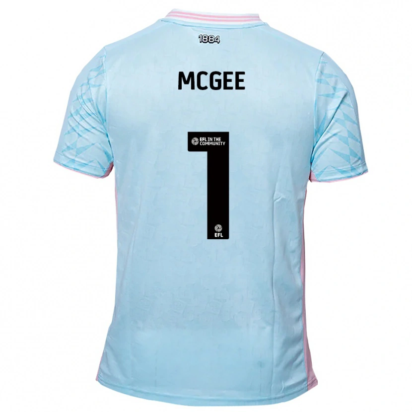 Danxen Men Luke Mcgee #1 Sky Blue Pink Away Jersey 2025/26 T-Shirt