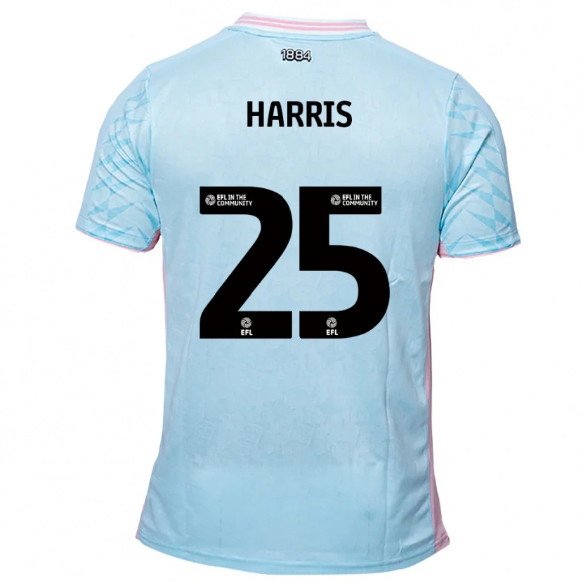 Danxen Men Taylan Harris #25 Sky Blue Pink Away Jersey 2025/26 T-Shirt