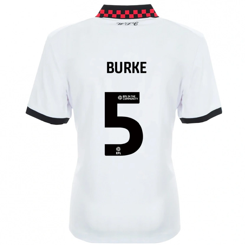 Danxen Men Harrison Burke #5 White Black Away Jersey 2025/26 T-Shirt