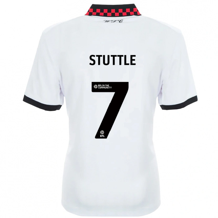 Danxen Men Jonny Stuttle #7 White Black Away Jersey 2025/26 T-Shirt