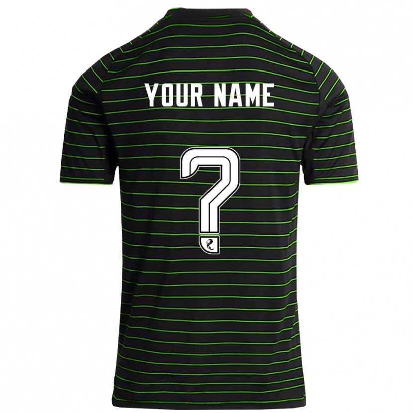 Danxen Men Your Name #0 Black Green Away Jersey 2025/26 T-Shirt