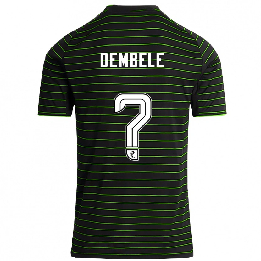 Danxen Men Hassan Dembele #0 Black Green Away Jersey 2025/26 T-Shirt
