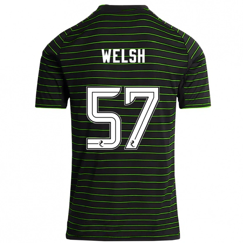 Danxen Men Stephen Welsh #57 Black Green Away Jersey 2025/26 T-Shirt