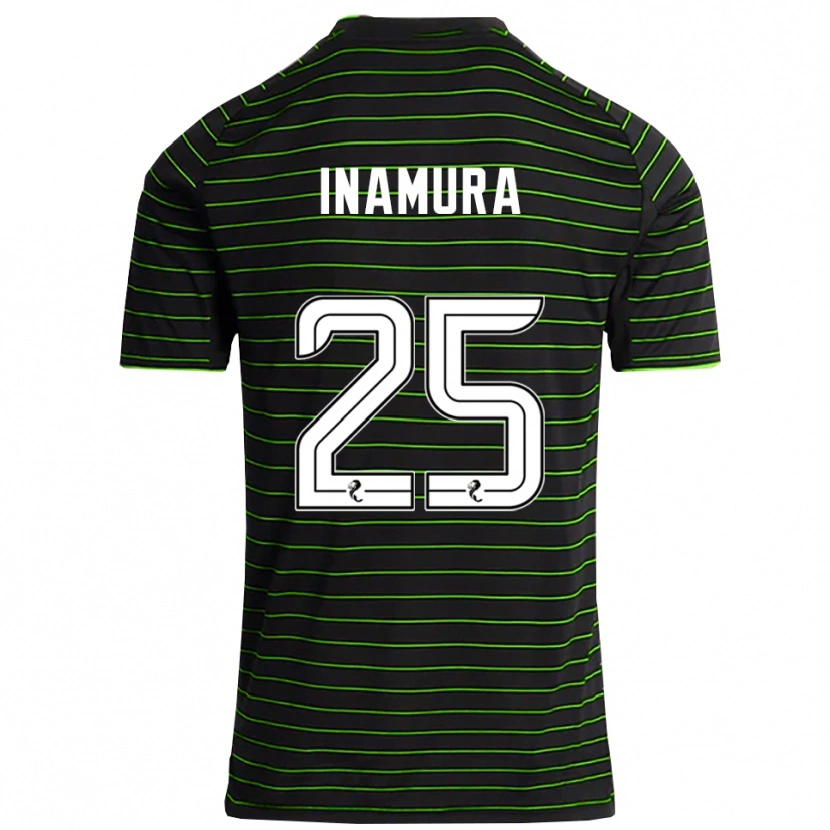 Danxen Men Hayato Inamura #25 Black Green Away Jersey 2025/26 T-Shirt