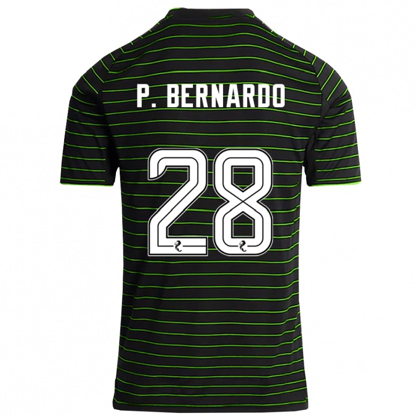 Danxen Men Paulo Bernardo #28 Black Green Away Jersey 2025/26 T-Shirt