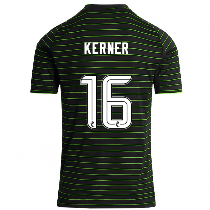 Danxen Men Hana Kerner #16 Black Green Away Jersey 2025/26 T-Shirt