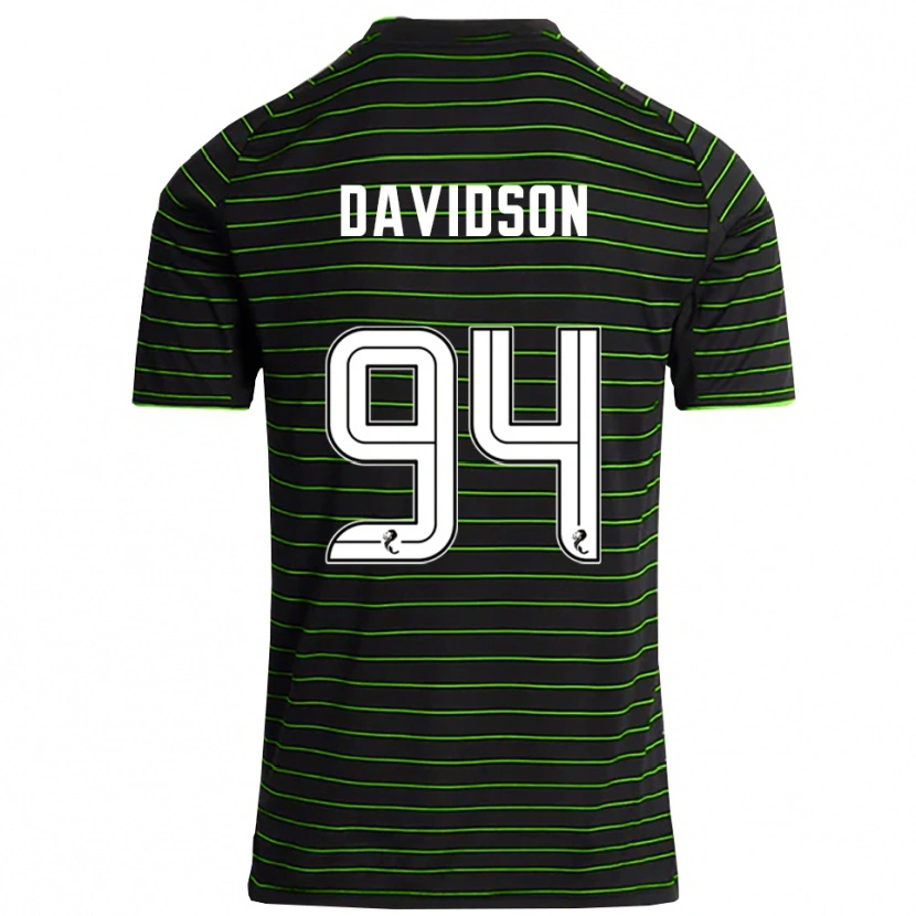 Danxen Men Bruno Davidson #94 Black Green Away Jersey 2025/26 T-Shirt