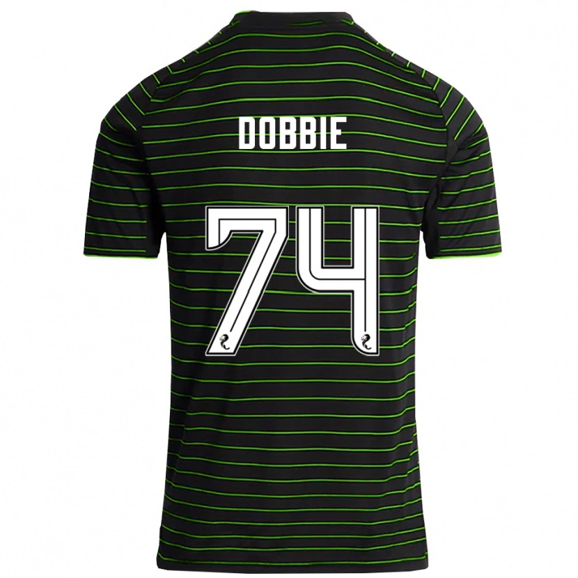 Danxen Men Lewis Dobbie #74 Black Green Away Jersey 2025/26 T-Shirt