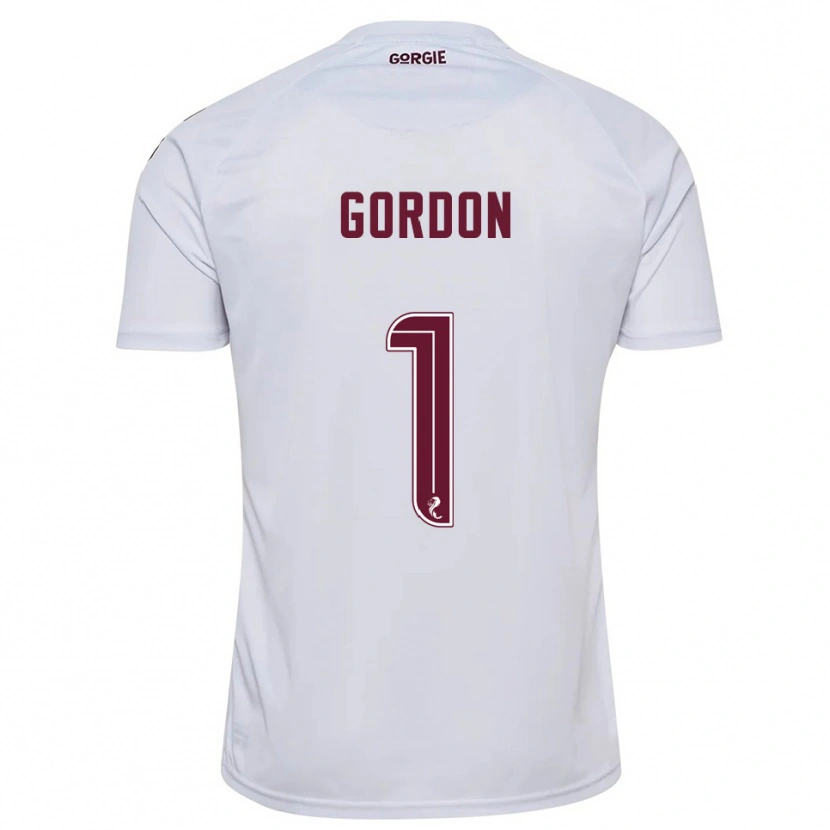 Danxen Men Craig Gordon #1 White Burgundy Away Jersey 2025/26 T-Shirt