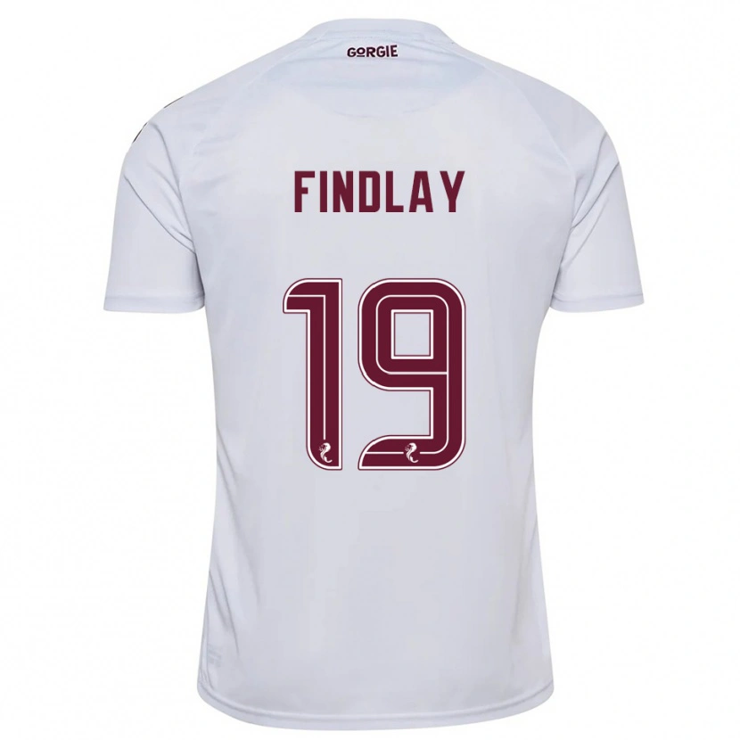 Danxen Men Stuart Findlay #19 White Burgundy Away Jersey 2025/26 T-Shirt