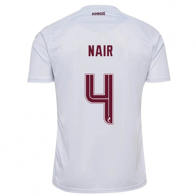 Danxen Men Kenzi Nair #4 White Burgundy Away Jersey 2025/26 T-Shirt