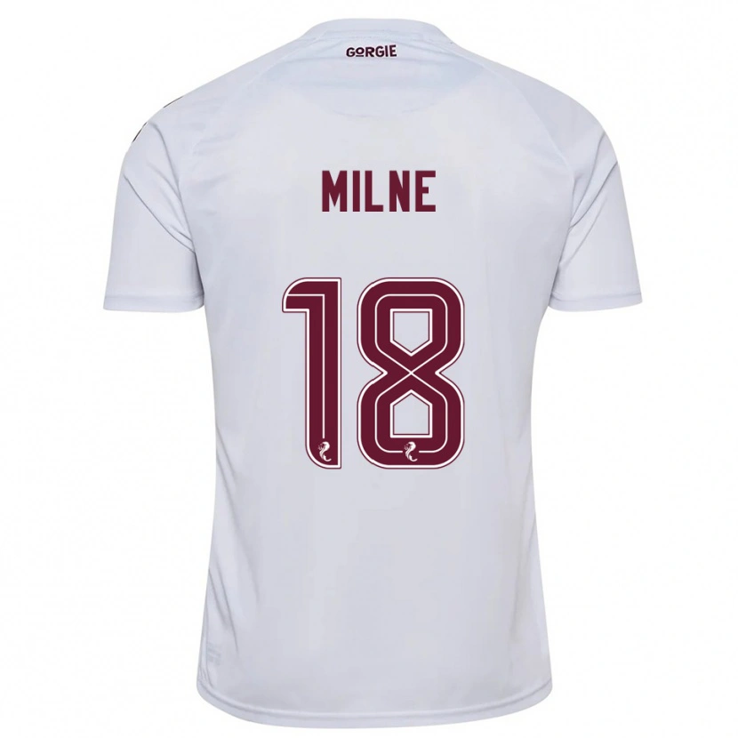 Danxen Men Harry Milne #18 White Burgundy Away Jersey 2025/26 T-Shirt