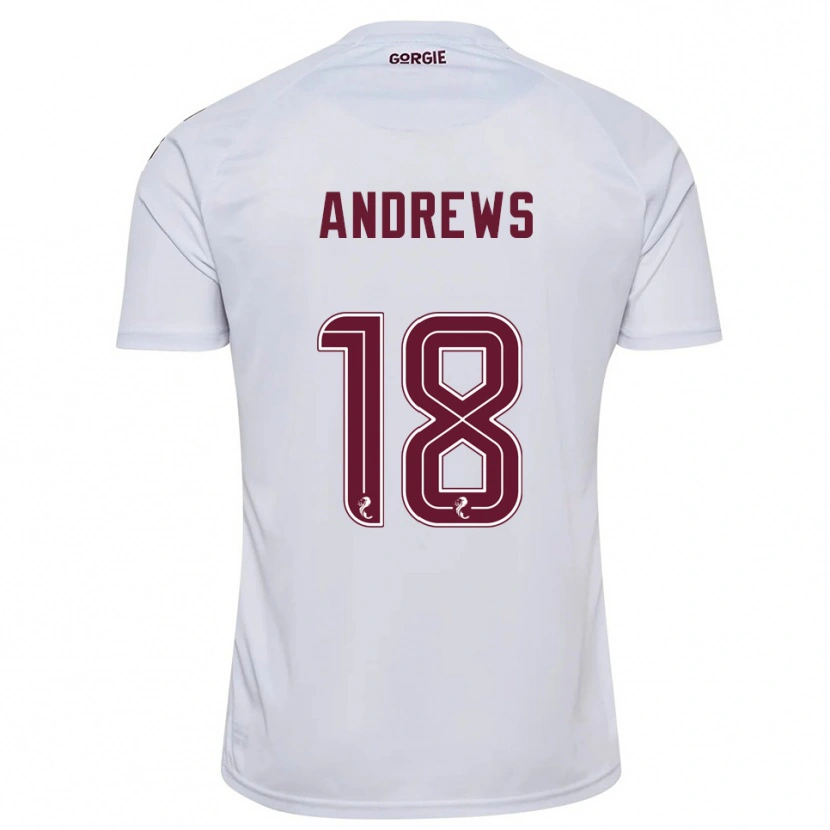 Danxen Men Joely Andrews #18 White Burgundy Away Jersey 2025/26 T-Shirt