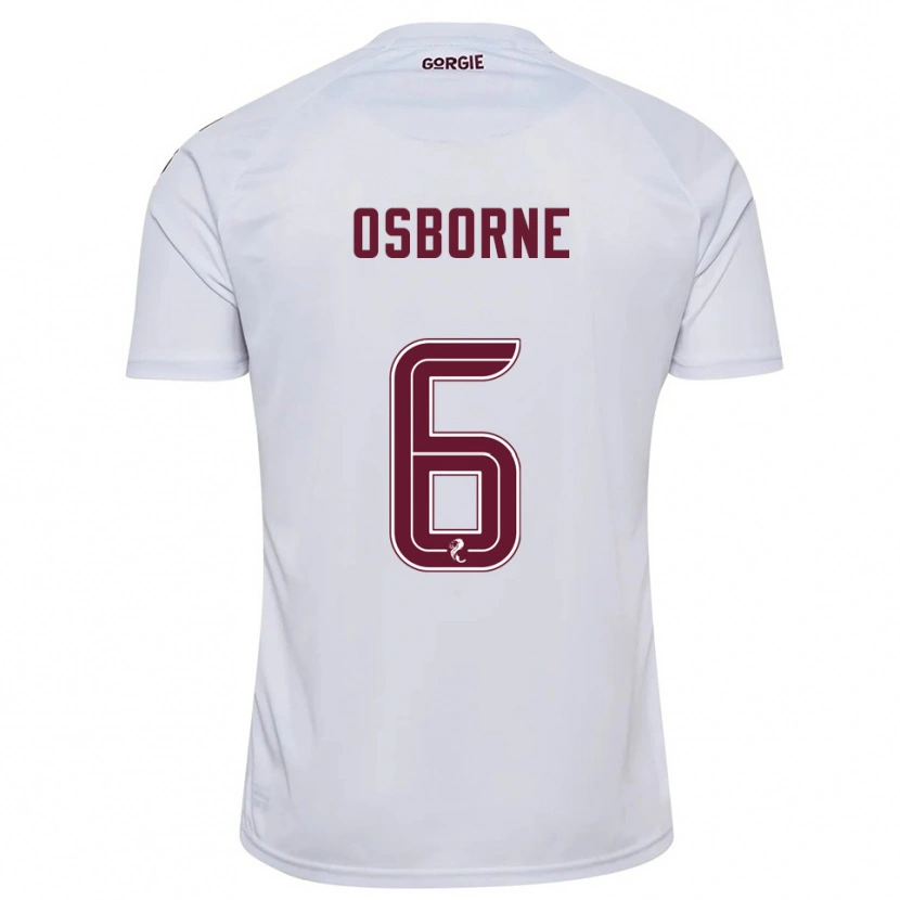 Danxen Men Alfie Osborne #6 White Burgundy Away Jersey 2025/26 T-Shirt