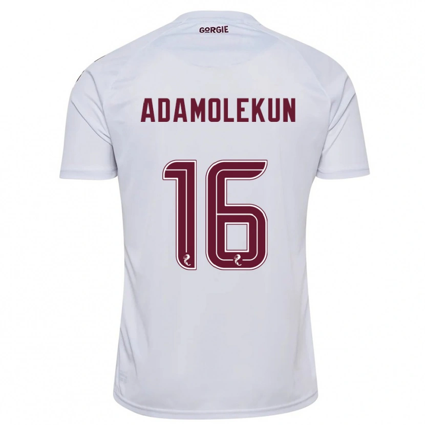 Danxen Men Olufolasade Adamolekun #16 White Burgundy Away Jersey 2025/26 T-Shirt