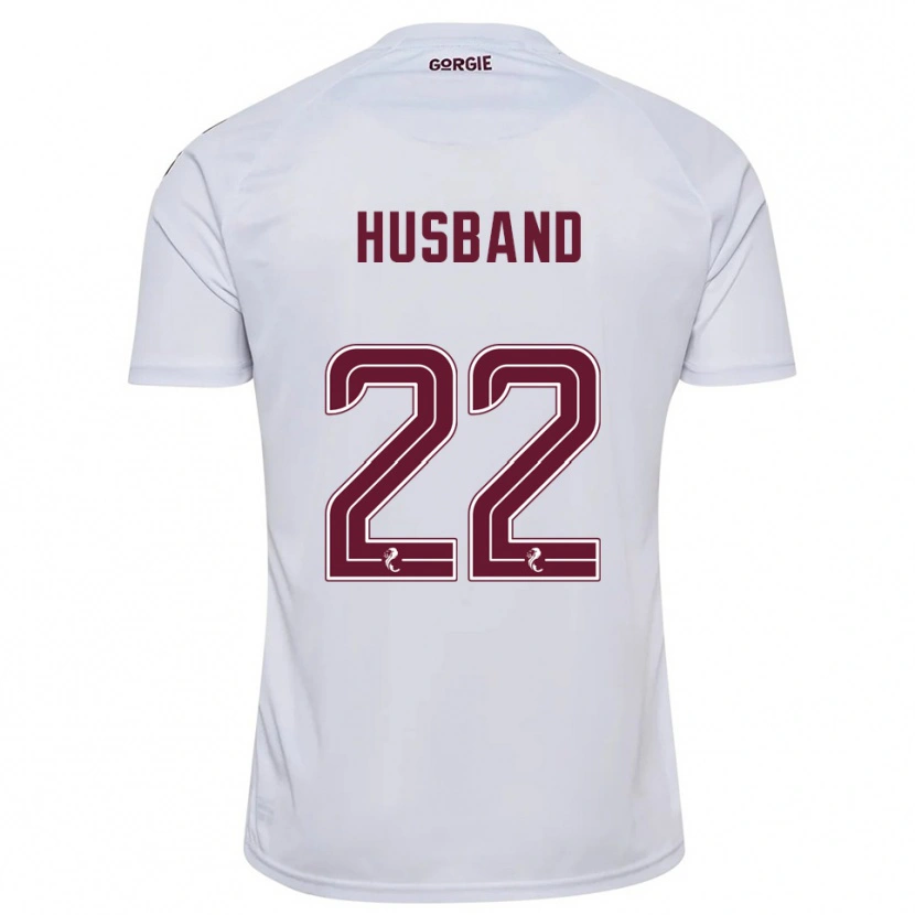 Danxen Men Jessica Husband #22 White Burgundy Away Jersey 2025/26 T-Shirt