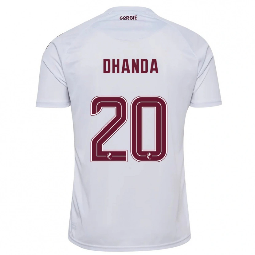 Danxen Men Yan Dhanda #20 White Burgundy Away Jersey 2025/26 T-Shirt