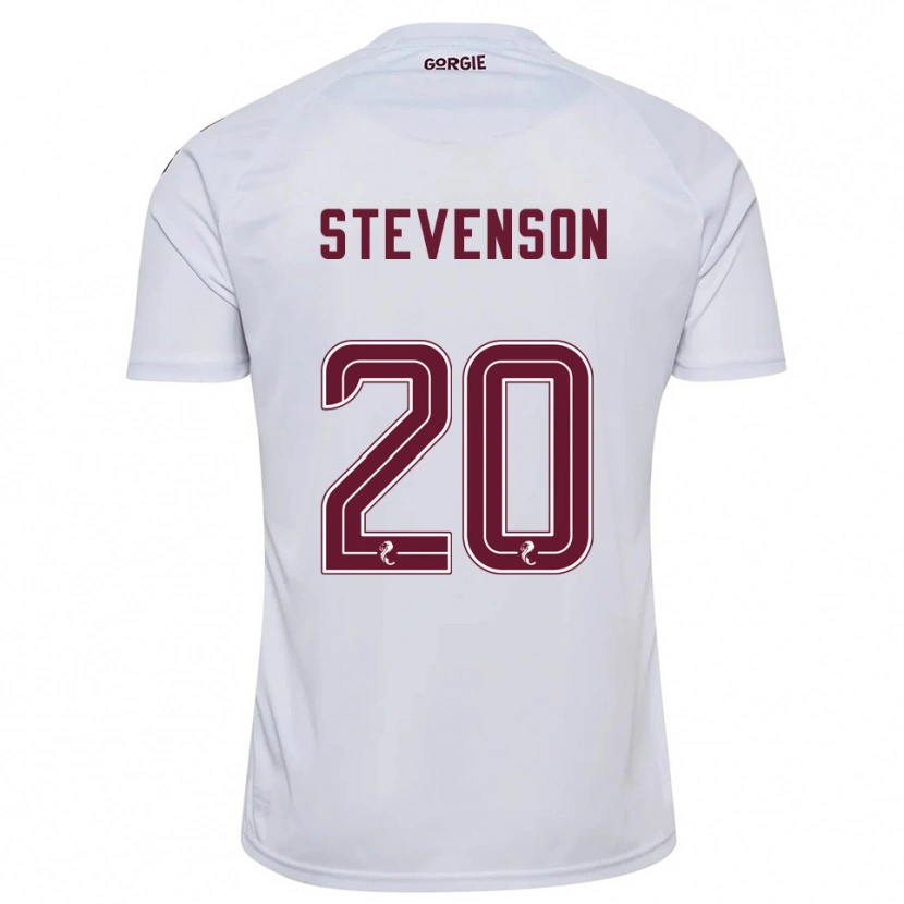 Danxen Men Gus Stevenson #20 White Burgundy Away Jersey 2025/26 T-Shirt