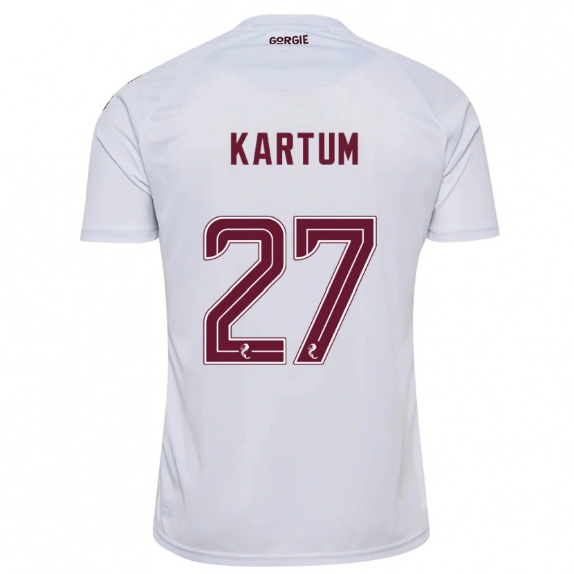 Danxen Men Sander Kartum #27 White Burgundy Away Jersey 2025/26 T-Shirt