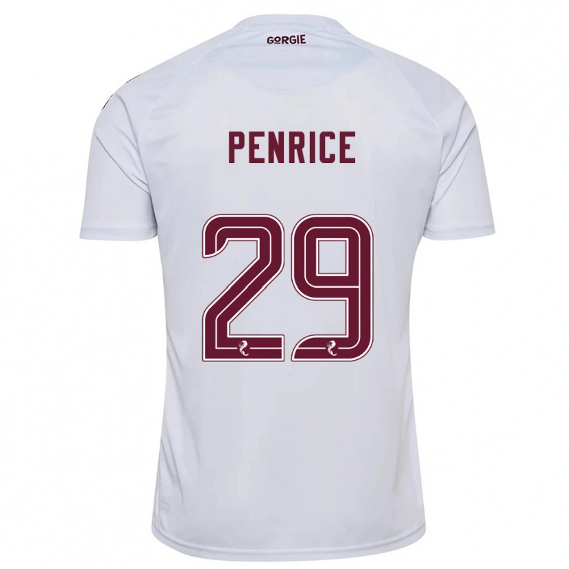 Danxen Men James Penrice #29 White Burgundy Away Jersey 2025/26 T-Shirt