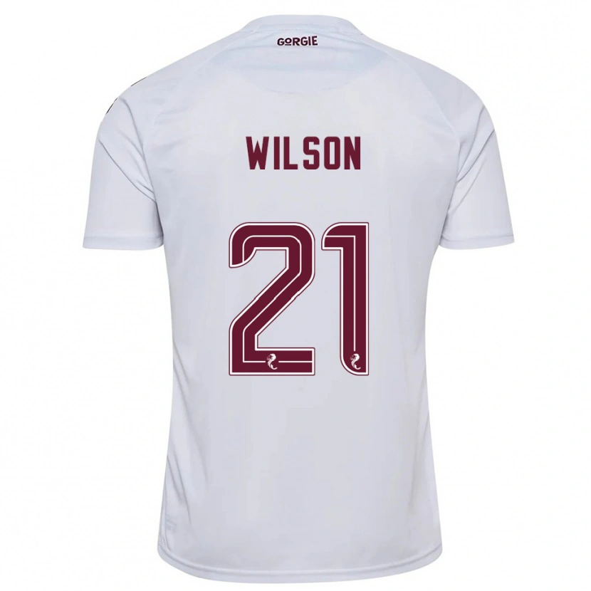 Danxen Men James Wilson #21 White Burgundy Away Jersey 2025/26 T-Shirt