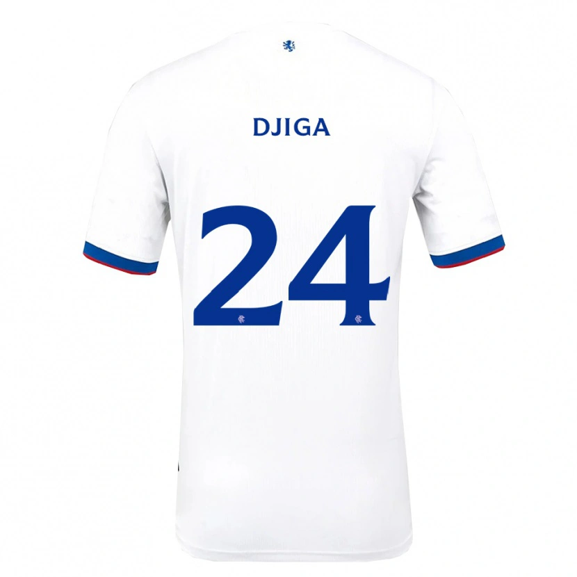Danxen Men Nasser Djiga #24 White Red Blue Away Jersey 2025/26 T-Shirt