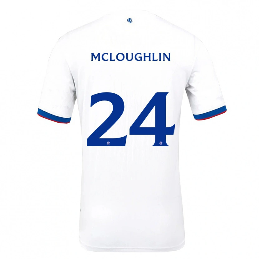 Danxen Men Olivia Mcloughlin #24 White Red Blue Away Jersey 2025/26 T-Shirt