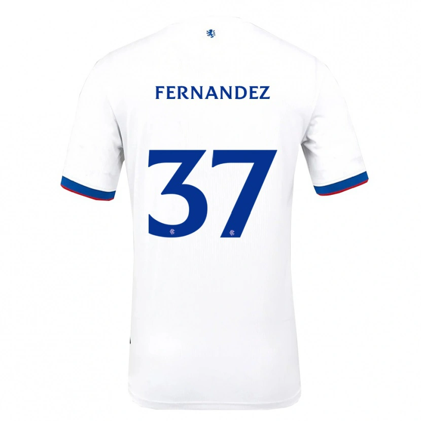 Danxen Men Emmanuel Fernandez #37 White Red Blue Away Jersey 2025/26 T-Shirt