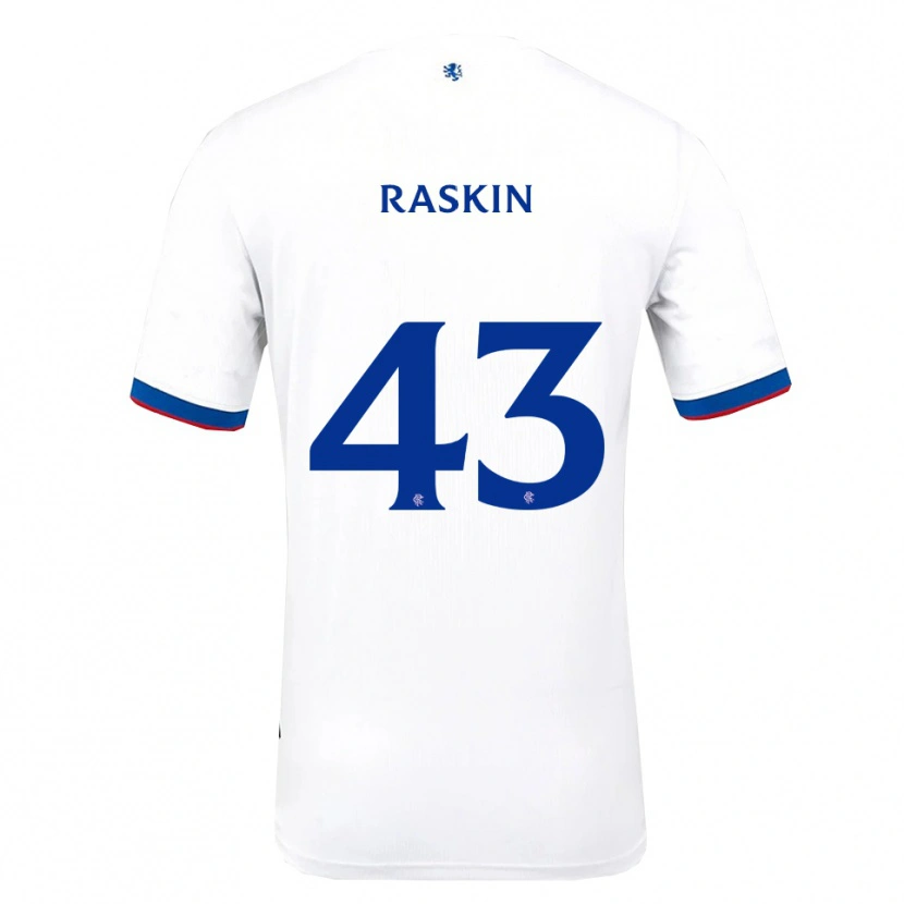 Danxen Men Nicolas Raskin #43 White Red Blue Away Jersey 2025/26 T-Shirt