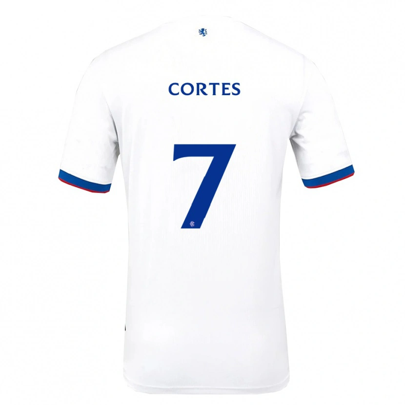 Danxen Men Óscar Cortés #7 White Red Blue Away Jersey 2025/26 T-Shirt
