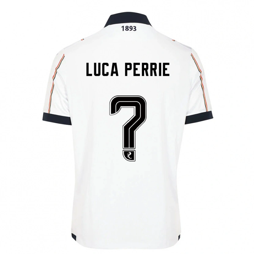 Danxen Men Luca Perrie #0 White Navy Red Away Jersey 2025/26 T-Shirt