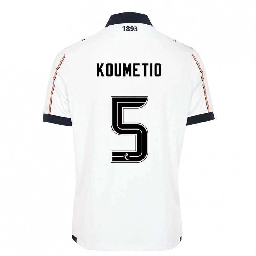 Danxen Men Billy Koumetio #5 White Navy Red Away Jersey 2025/26 T-Shirt