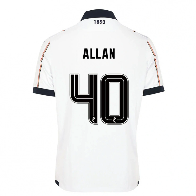 Danxen Men Finlay Allan #40 White Navy Red Away Jersey 2025/26 T-Shirt