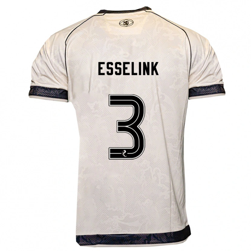 Danxen Men Bert Esselink #3 White Black Away Jersey 2025/26 T-Shirt