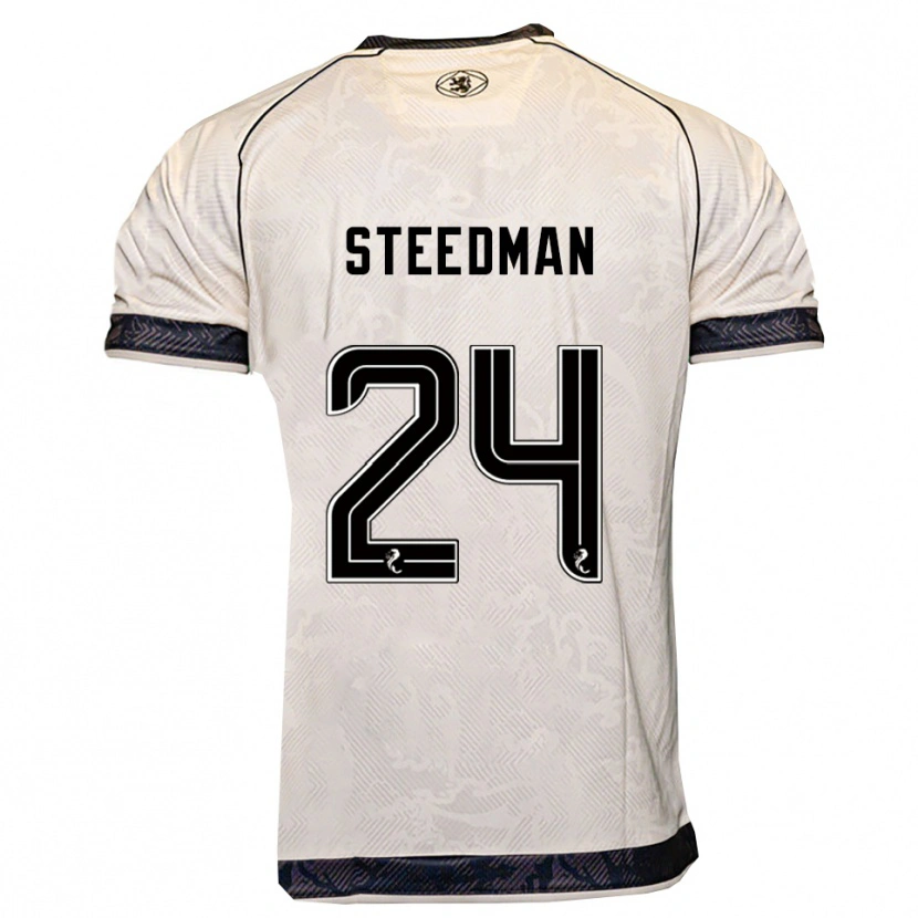 Danxen Men Laura Steedman #24 White Black Away Jersey 2025/26 T-Shirt
