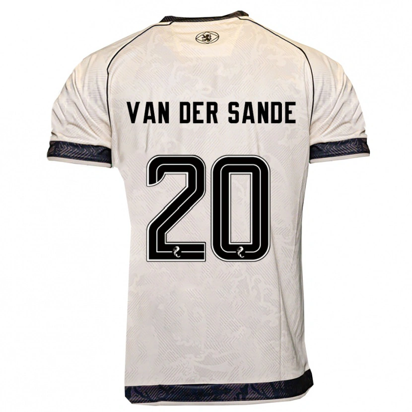 Danxen Men Jort Van Der Sande #20 White Black Away Jersey 2025/26 T-Shirt