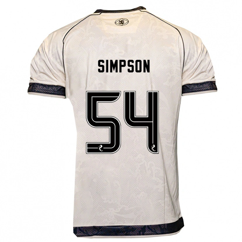 Danxen Men Finlay Simpson #54 White Black Away Jersey 2025/26 T-Shirt