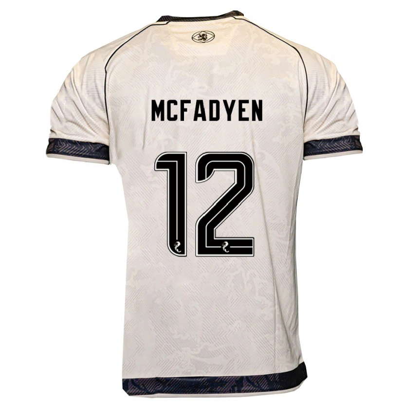 Danxen Men Stacey Mcfadyen #12 White Black Away Jersey 2025/26 T-Shirt
