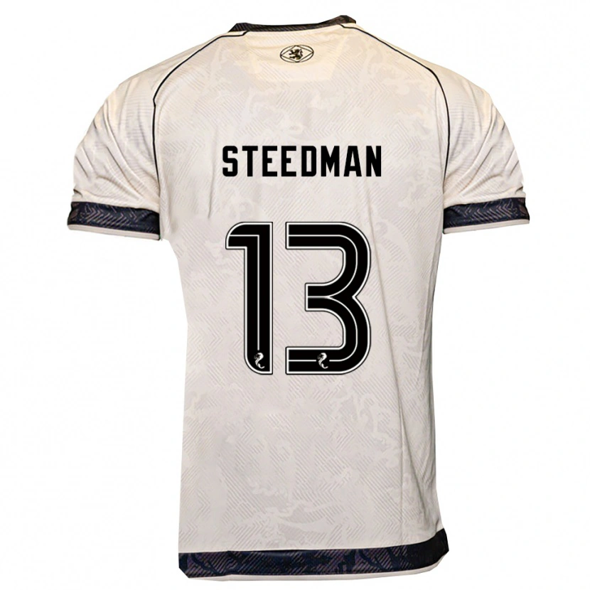Danxen Men Morgan Steedman #13 White Black Away Jersey 2025/26 T-Shirt