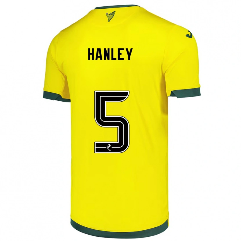 Danxen Men Grant Hanley #5 Yellow Green Away Jersey 2025/26 T-Shirt