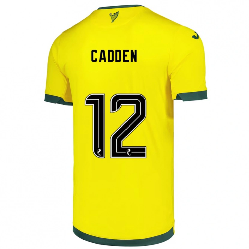 Danxen Men Chris Cadden #12 Yellow Green Away Jersey 2025/26 T-Shirt