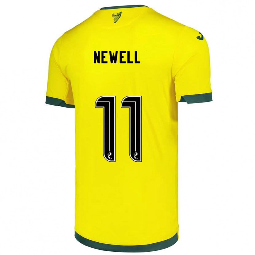 Danxen Men Joe Newell #11 Yellow Green Away Jersey 2025/26 T-Shirt