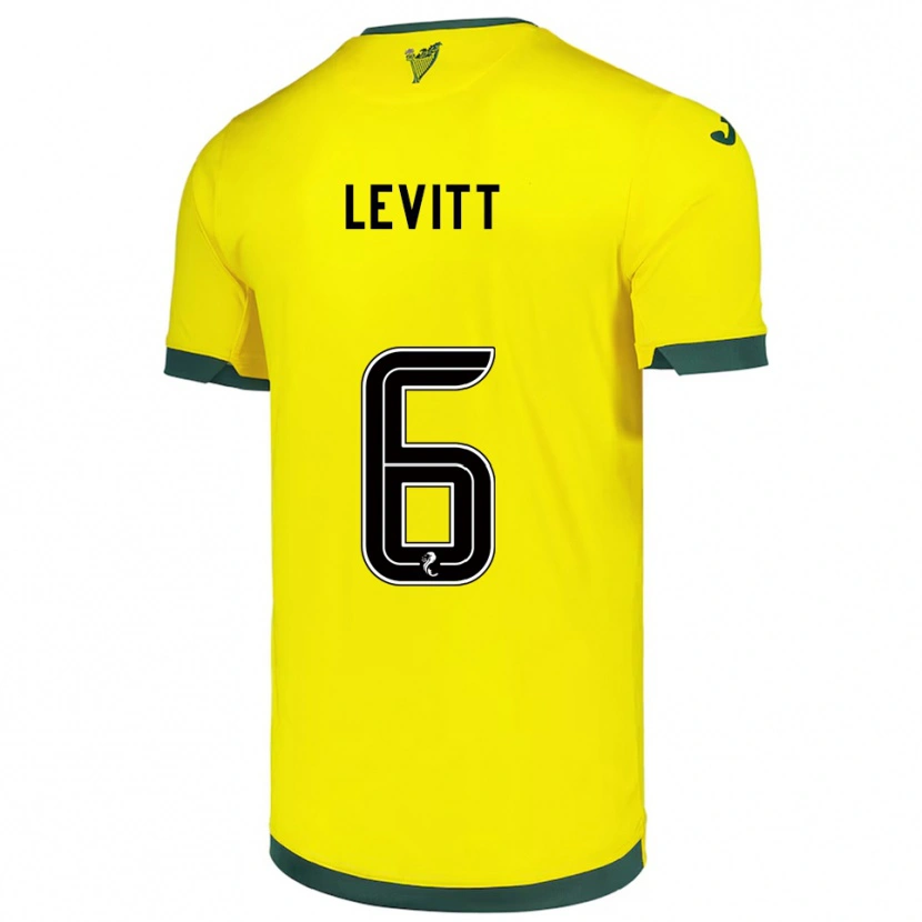 Danxen Men Dylan Levitt #6 Yellow Green Away Jersey 2025/26 T-Shirt