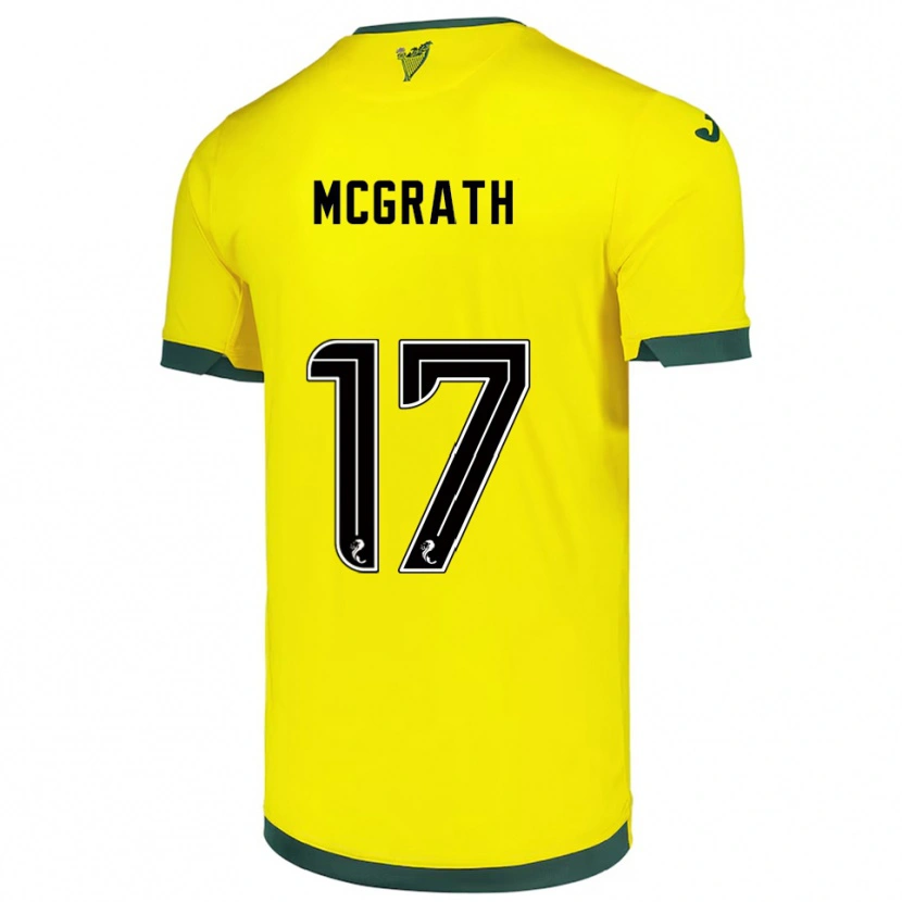 Danxen Men Jamie Mcgrath #17 Yellow Green Away Jersey 2025/26 T-Shirt