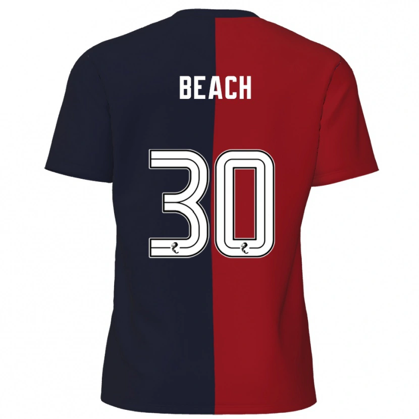 Danxen Men Eddie Beach #30 Red Navy Away Jersey 2025/26 T-Shirt